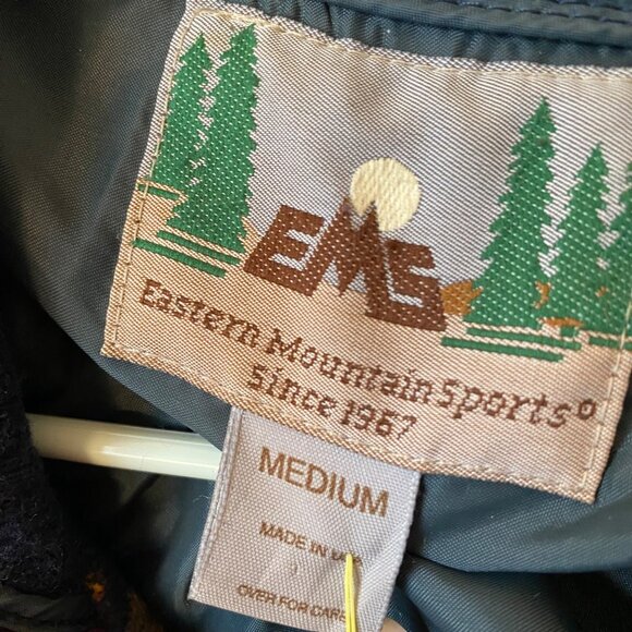 Vtg Eastern Mountain Hooded Sports Jacket Women M Wool Navajo Aztec Southwest - Picture 5 of 10